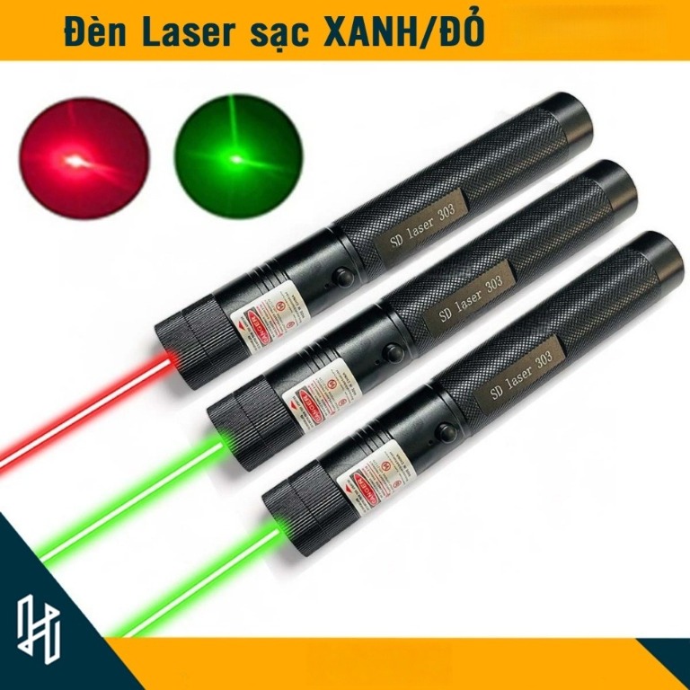 Bút laser 303 sạc Type-C có lựa chọn tia xanh hoặc đỏ